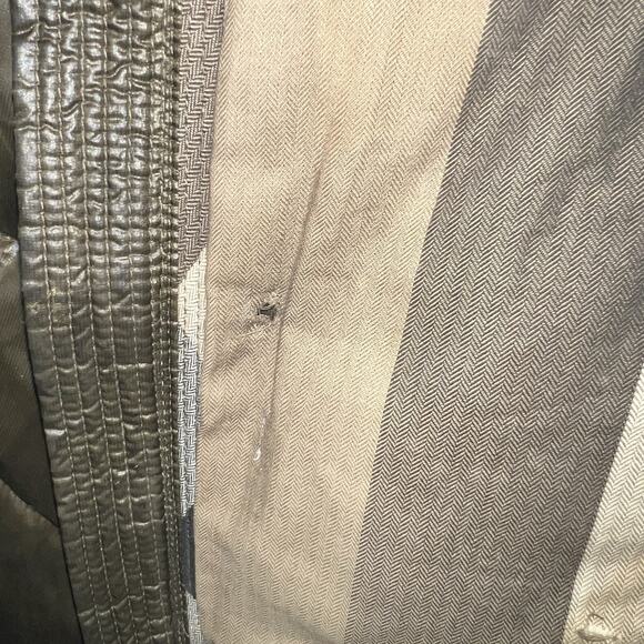 Burberry Brit Erwood Down Puffer Jacket Women’s L Metallic Bronze Olive Y2K - Picture 7 of 16